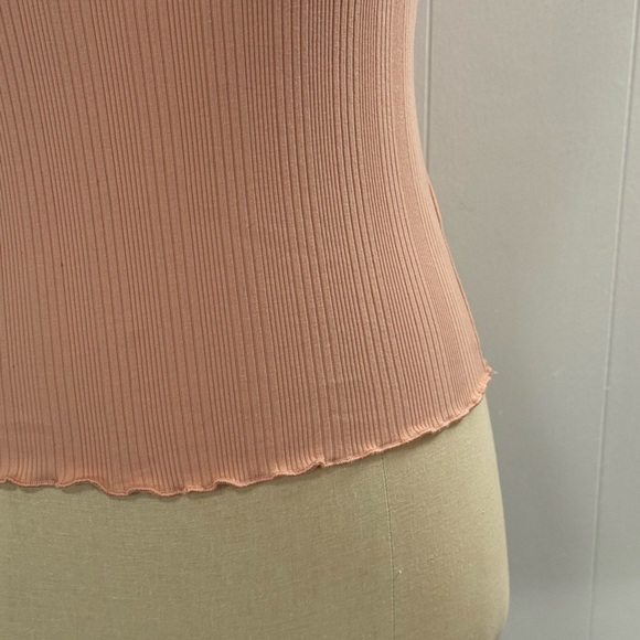 Vylette | Pink Ruffled Edge Tank - Picture 4 of 10